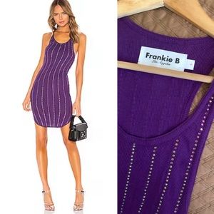 Frankie B Purple Rhinestone Tank Dress
